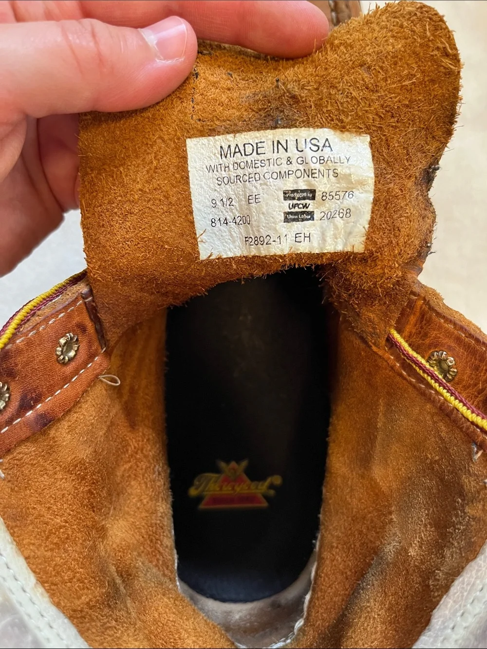 Thorogood | Men's Brown Leather Lace-Up Work Boots 9.5 EE